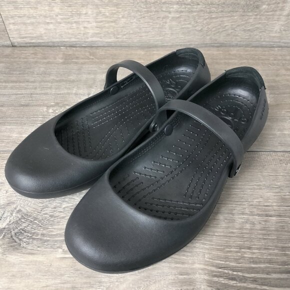 CROCS Women's Black Flats - Picture 4 of 13